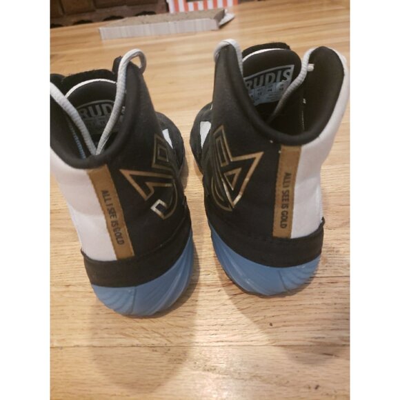 Rudis Jordan Burroughs Wrestling Shoes Mens Size 10.5 Black White - Picture 10 of 13